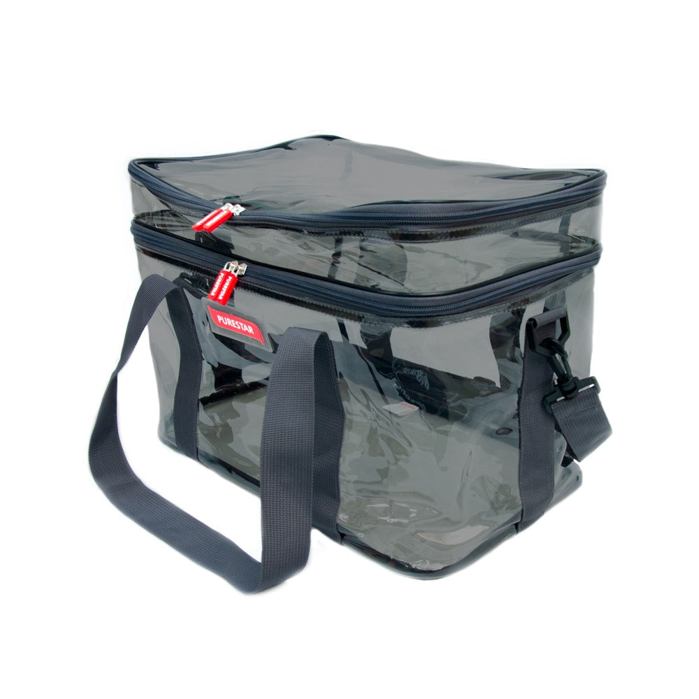 Bolso Organizador de Microfibra Negro Transparente